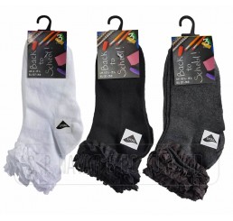 GIRLS BACK TO SCHOOL FRILLY SOCKS WITH MATCHING LACE.