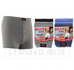 MEN'S BILLY TUNNEL ELASTICATED CHECK BOXER SHORTS. 3PACK