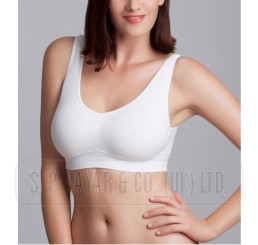 LADIES PADDED AND SEAMLESS SURE FIT BRA.