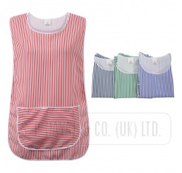 LADIES STRIPED TABARDS WITH FRONT POCKET.