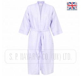 LADIES ALL OVER EMBROIDERED DRESSING GOWN.