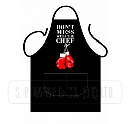 NOVELTY BLACK DONT MESS WITH THE CHEF APRON.