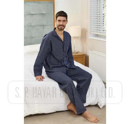 Ewell tapperhed anmodning Wholesale Mens Long Poly Cotton Pyjamas Supplier in UK | Wholesaler of Mens  Long Poly Cotton Pyjamas