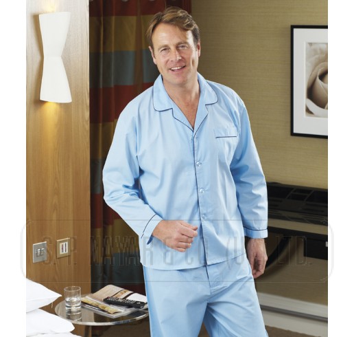 Champion Men's Oxford Plain Design Polycotton Long Pyjama Set 