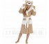 NOVELTY TEDDY FLANNEL HOODED GOWN.
