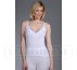WHITE THERMAL LACE FRENCH NECK VEST.