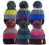 RIBBED STRIPE HAT WITH THERMAL INSULATION