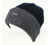 MENS RIB BLACK WITH GREY CONTRAST BAND THINSULATE HAT