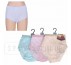 LADIES COTTON RIBBED PASTEL FULL SIZE BRIEFS.