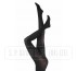 LADIES CABLE KNIT BLACK ACRYLIC TIGHTS. 